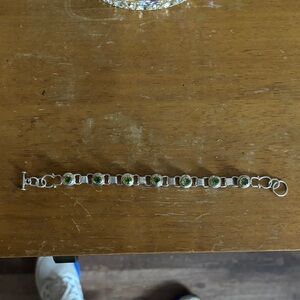 Elegant Sterling Silver and Peridot Bracelet